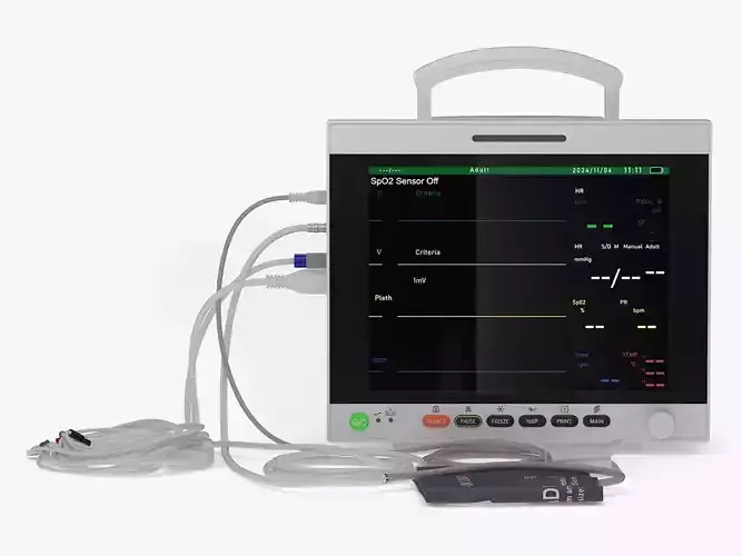 Medical Bed Side Monitor 3D model