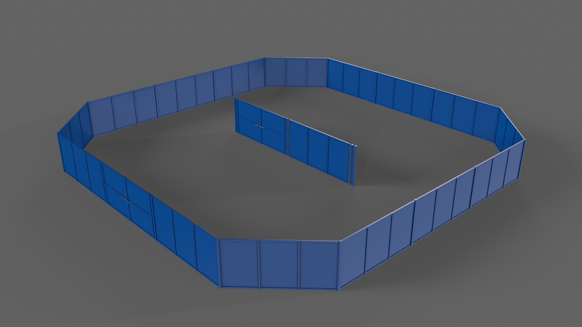 PBR Gate and Fence 3D Model Collection_37