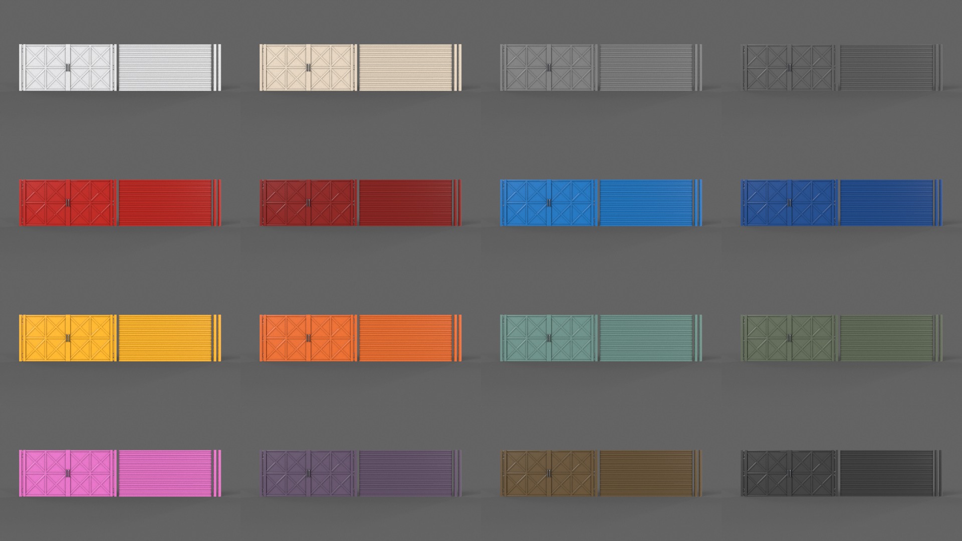 PBR Gate and Fence 3D Model Collection_7