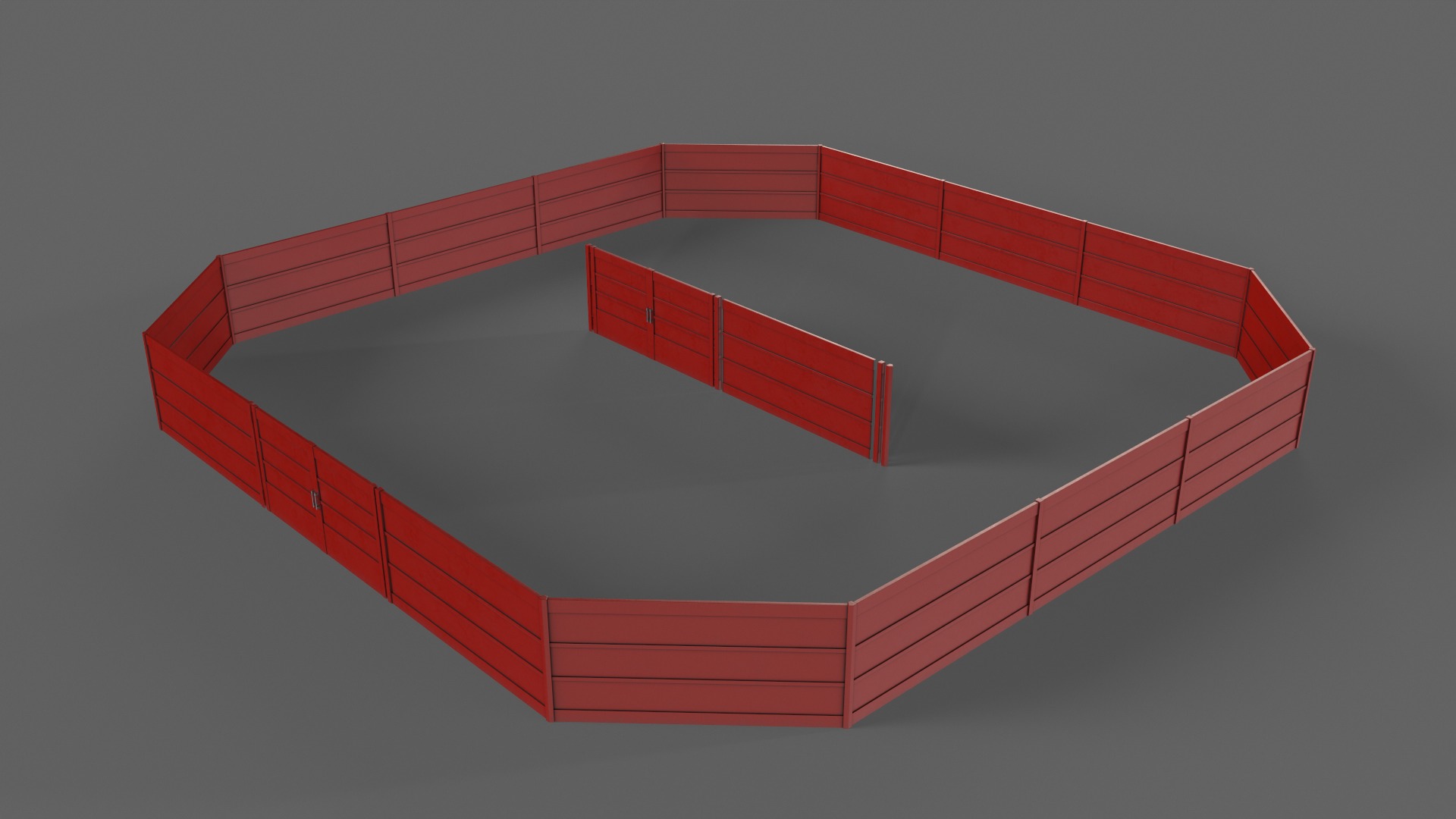 PBR Gate and Fence 3D Model Collection_35