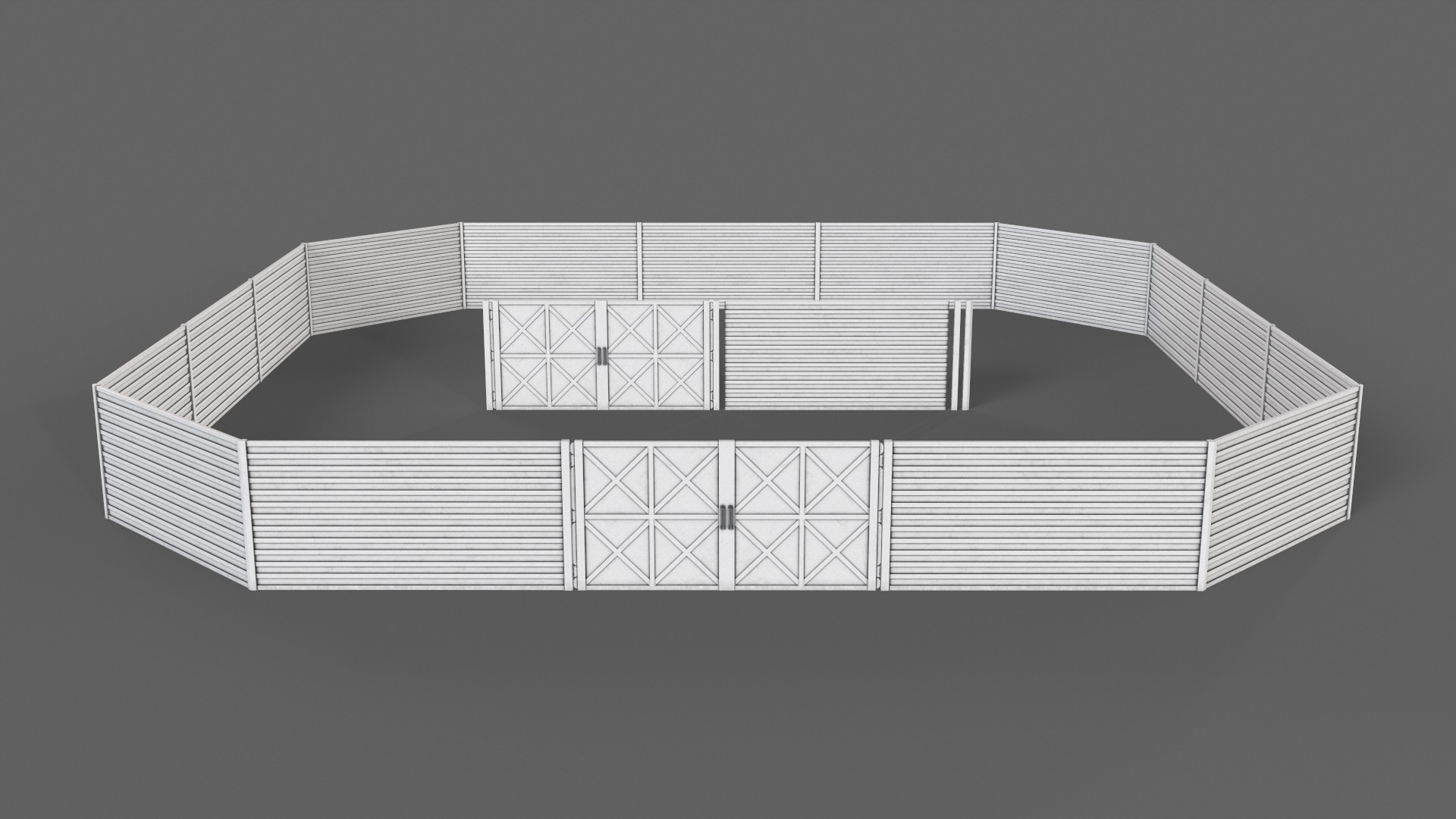 PBR Gate and Fence 3D Model Collection_9