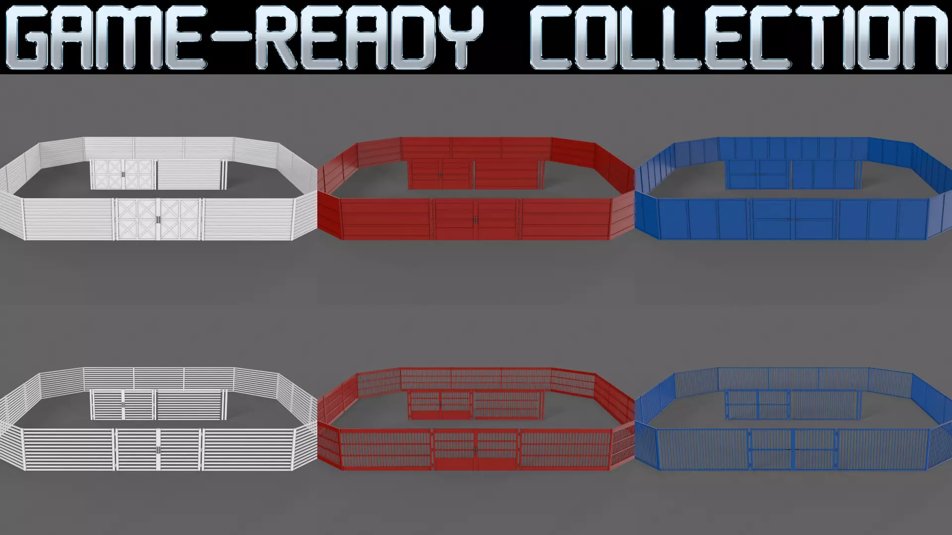 PBR Gate and Fence 3D Model Collection_0