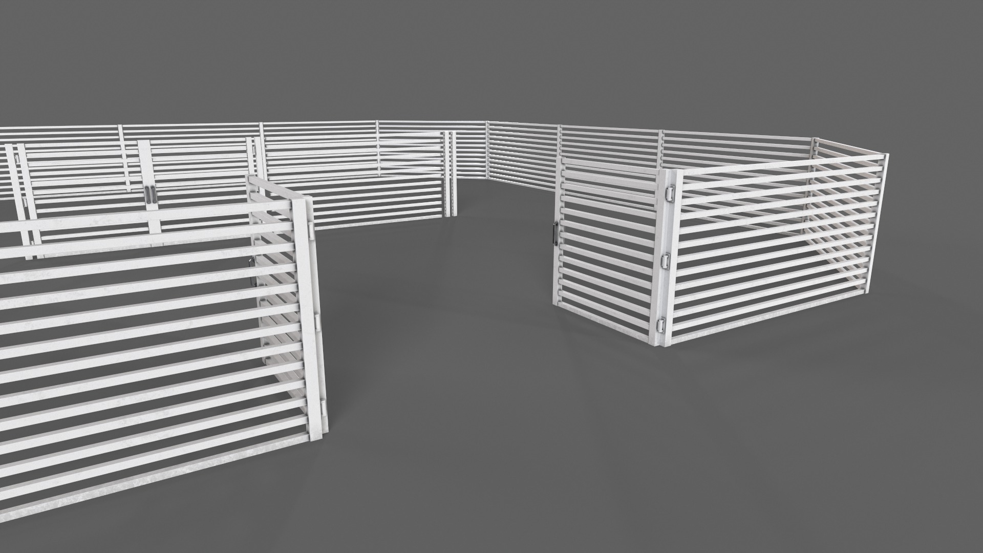 PBR Gate and Fence 3D Model Collection_60