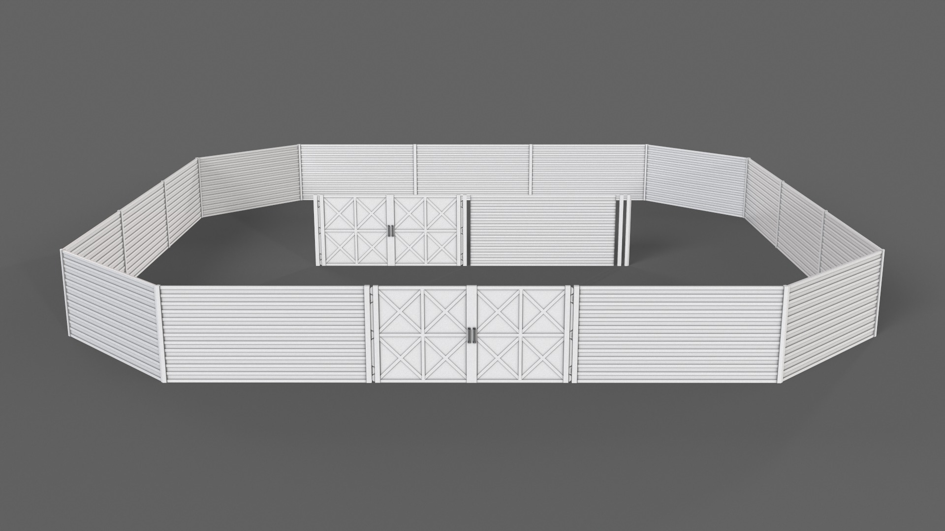 PBR Gate and Fence 3D Model Collection_8