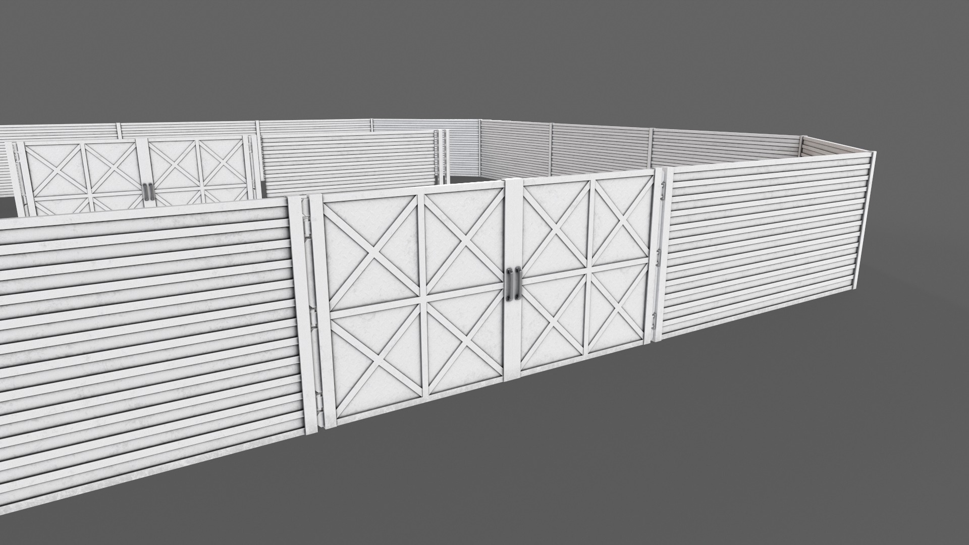 PBR Gate and Fence 3D Model Collection_50