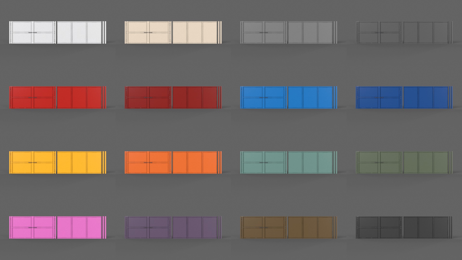 PBR Gate and Fence 3D Model Collection_15