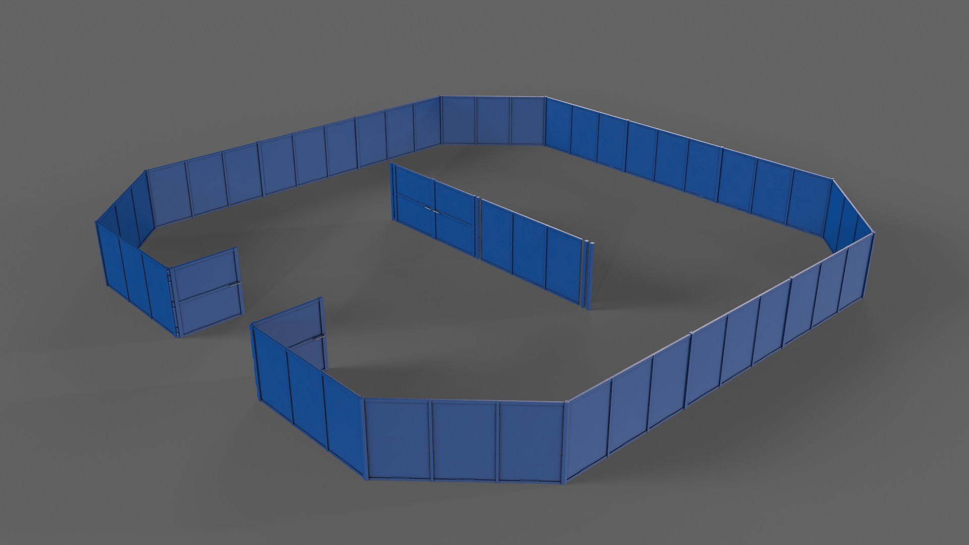 PBR Gate and Fence 3D Model Collection_39