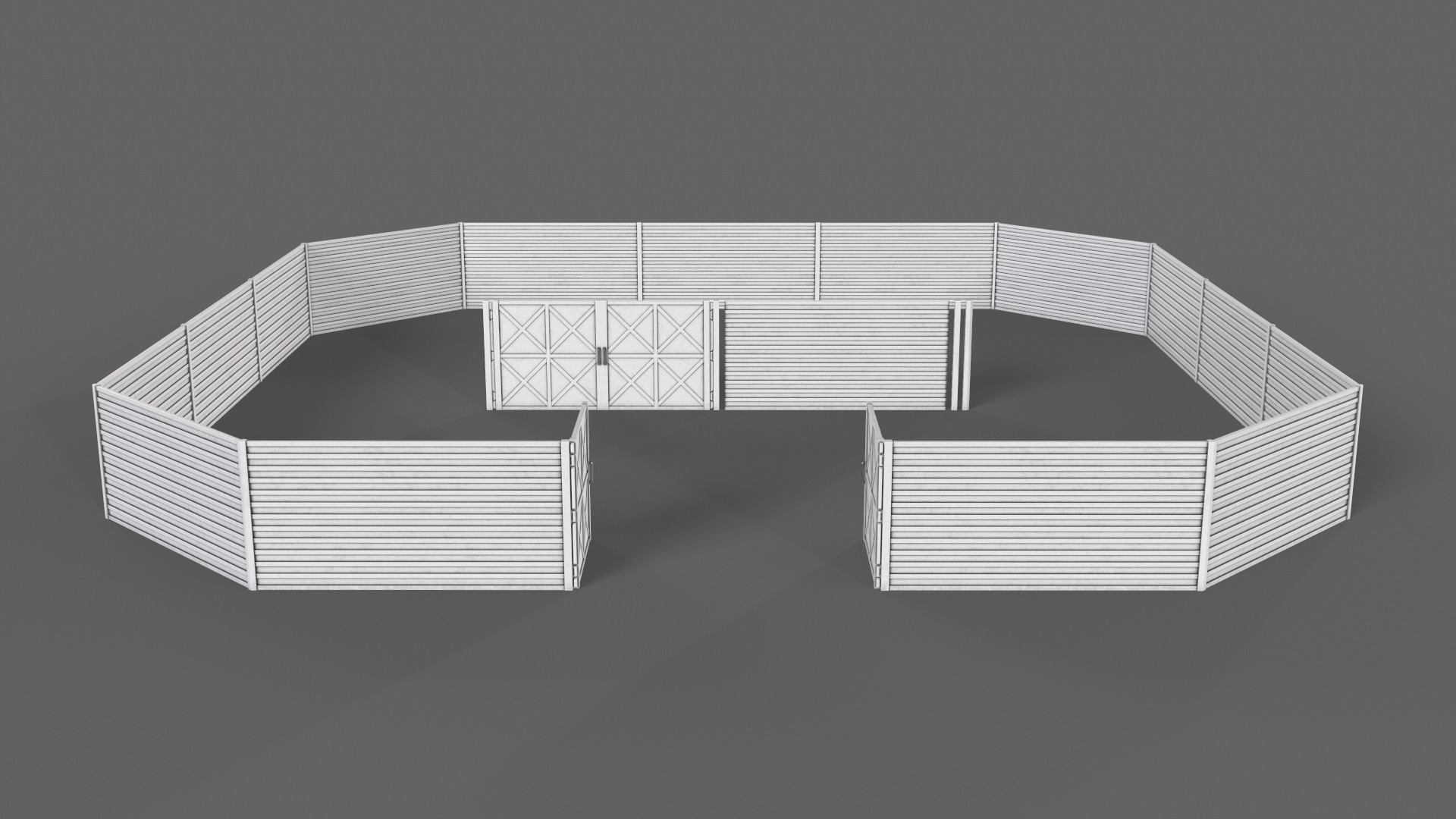 PBR Gate and Fence 3D Model Collection_10