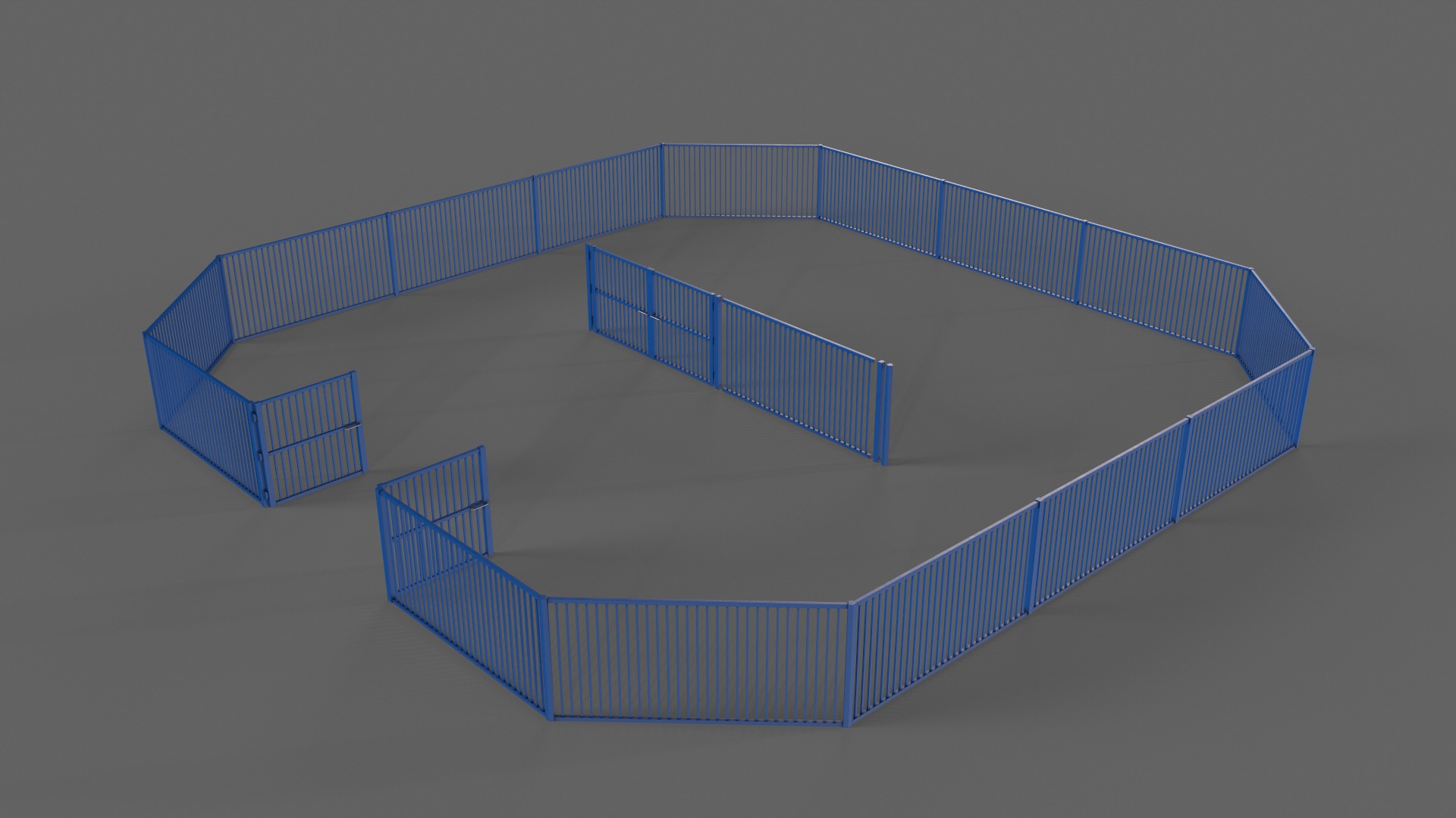 PBR Gate and Fence 3D Model Collection_48