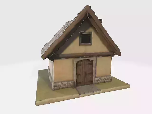 Simple Low-Poly Middle Ages House