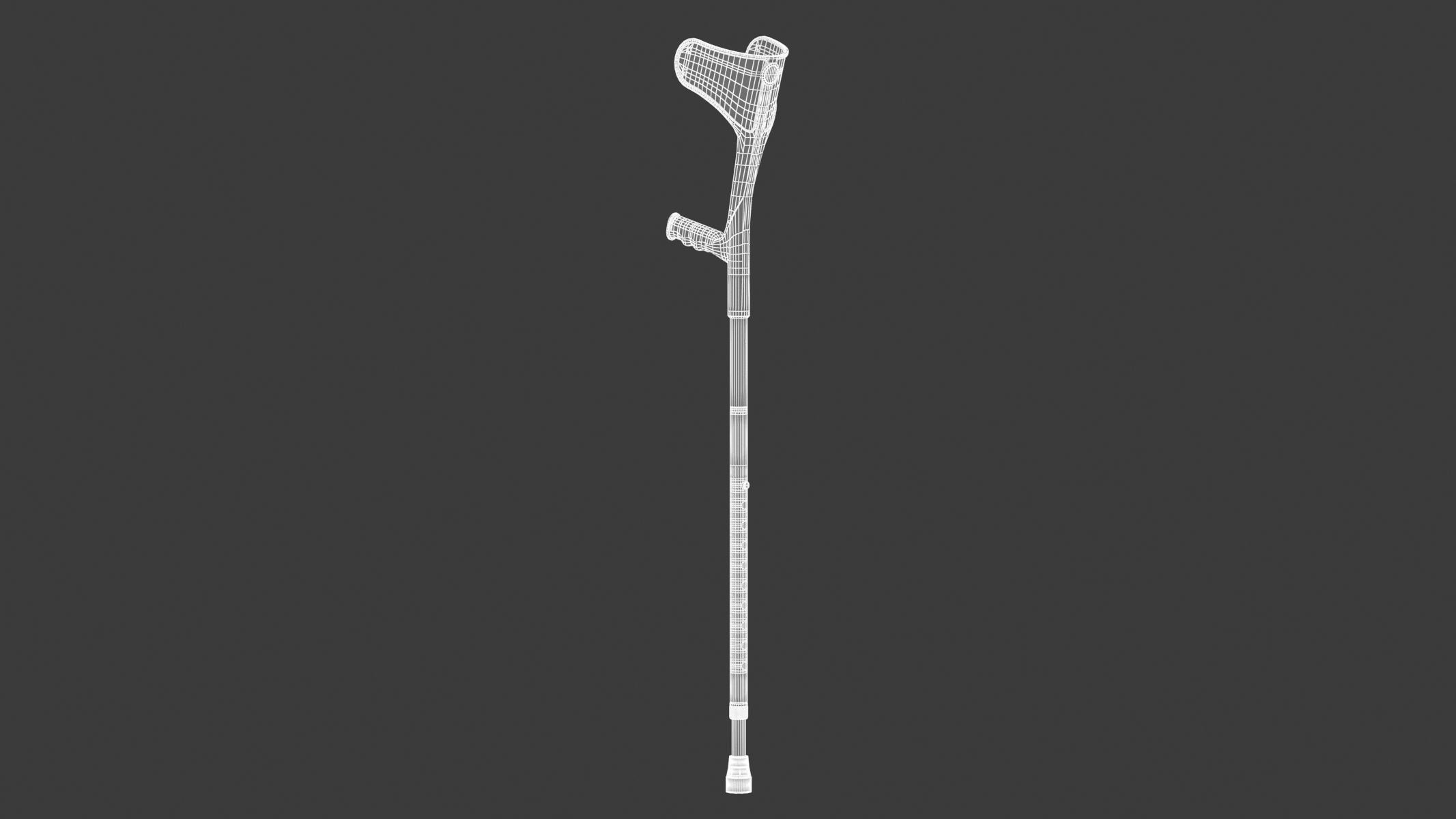 Medical Crutch 3D model_17
