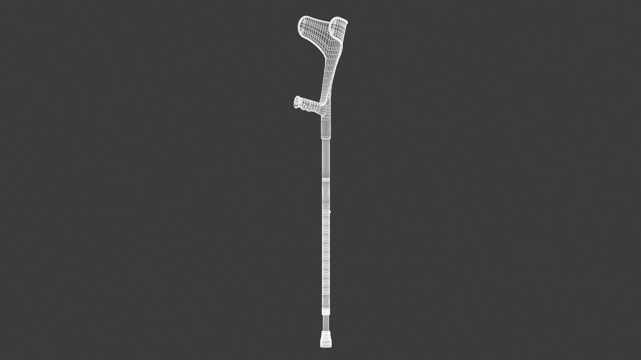 Medical Crutch 3D model_15