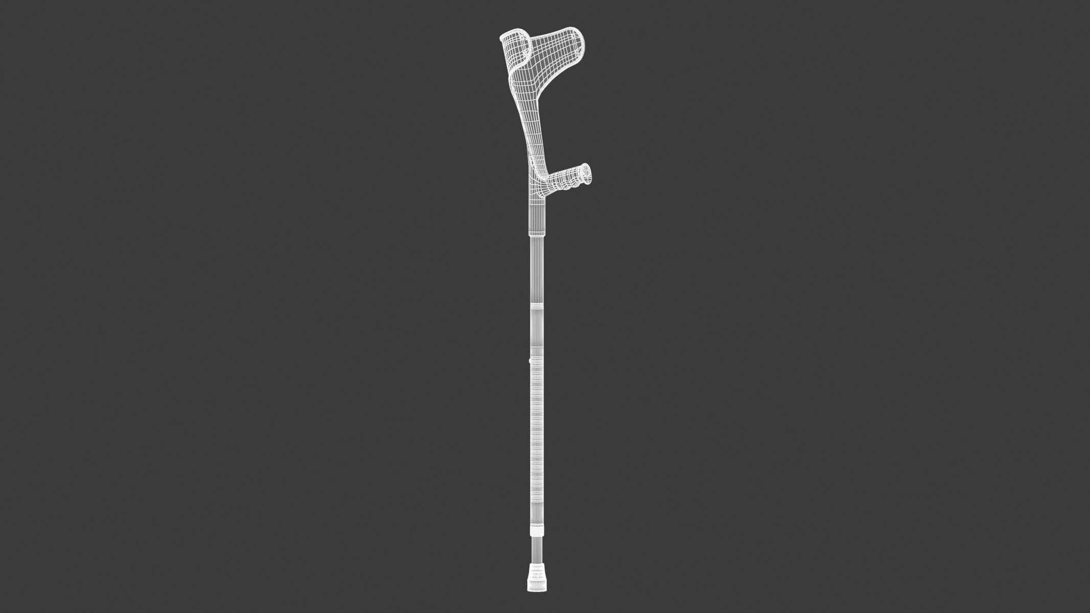 Medical Crutch 3D model_16