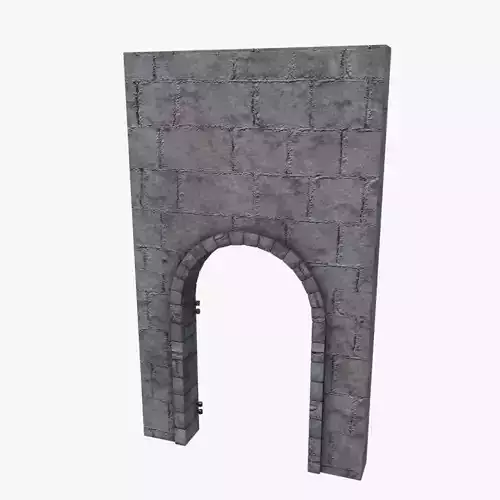Medieval Stone Door Wall