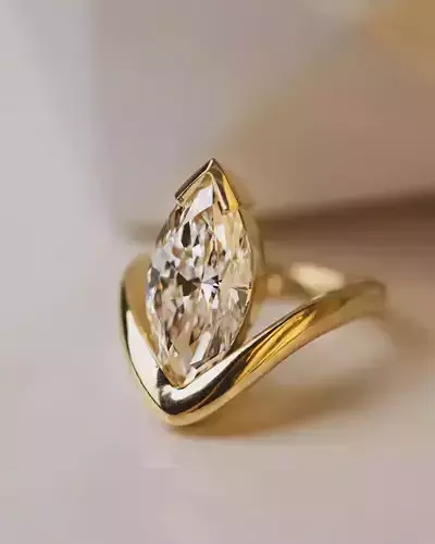  ring with  marquise diamond