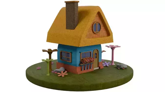 Cartoon House 3D model