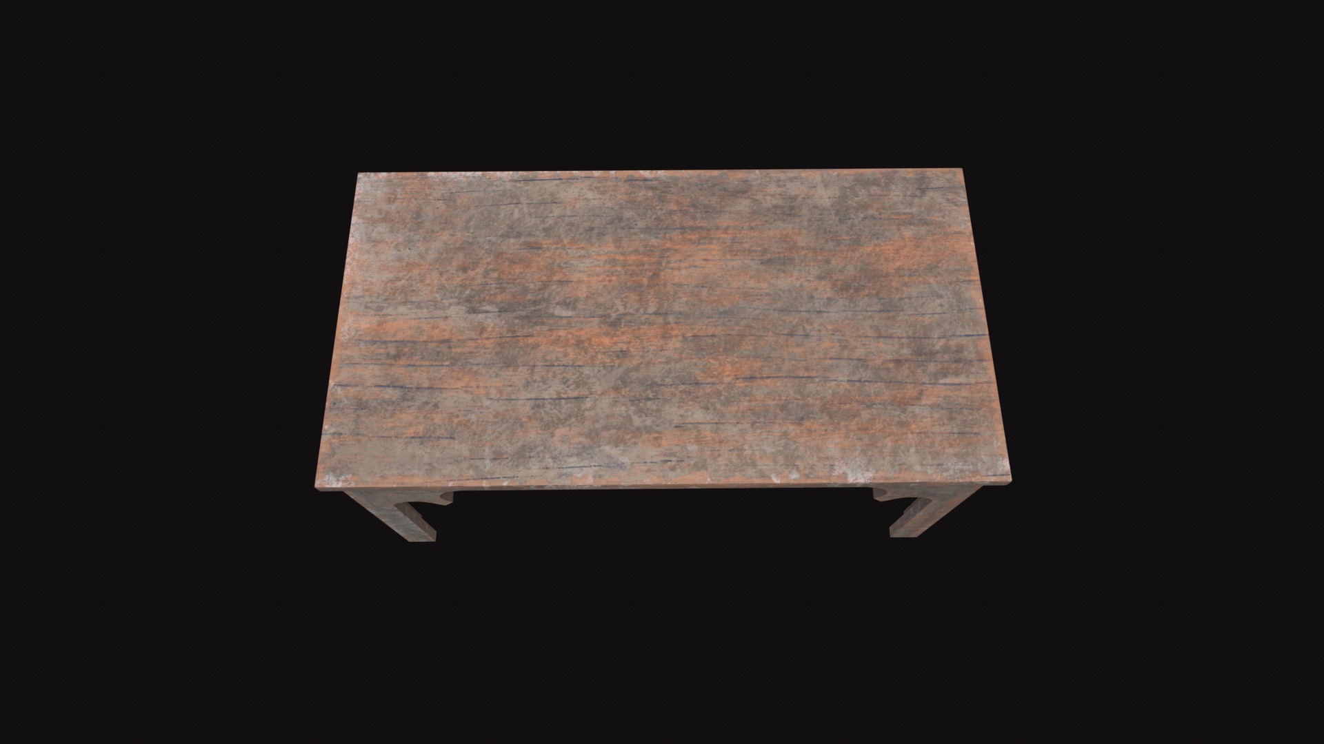 Medieval Table Low-poly 3D model_7