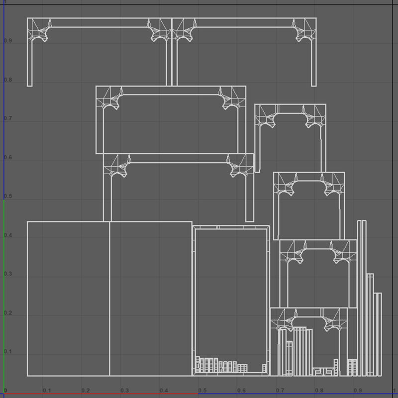 Medieval Table Low-poly 3D model_10