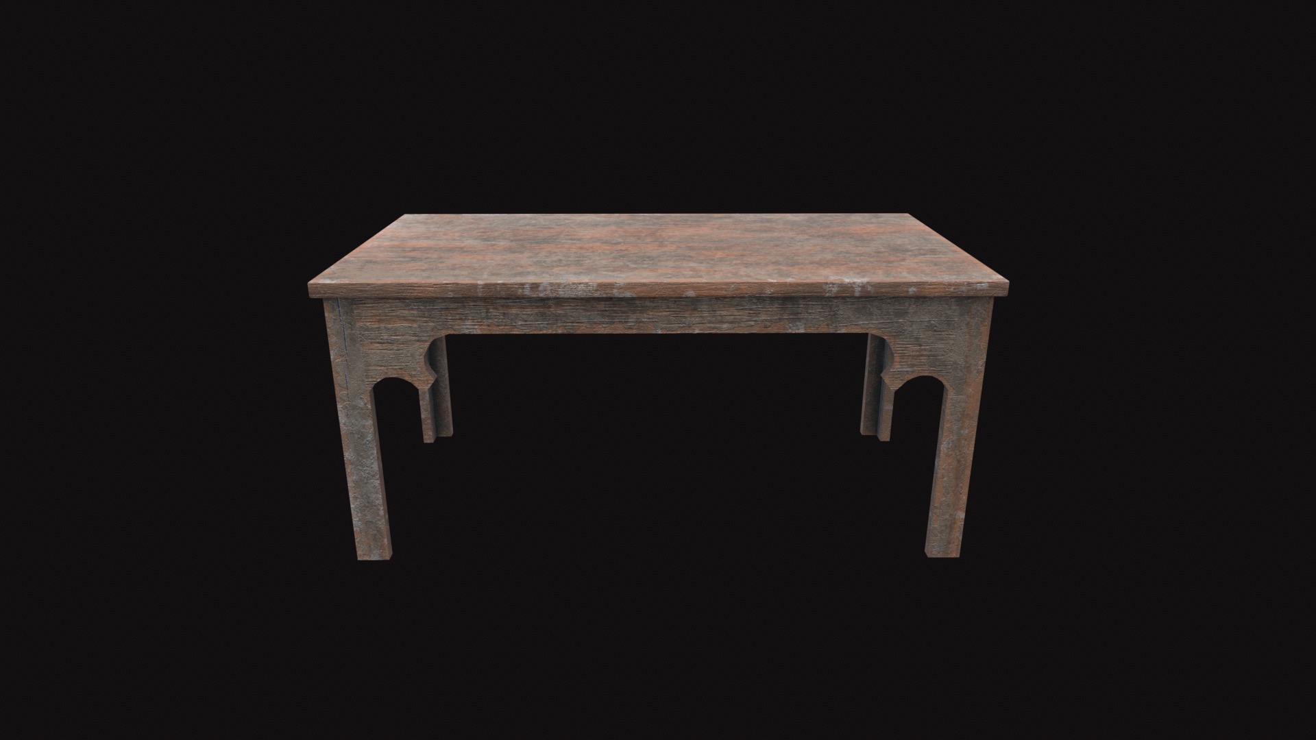 Medieval Table Low-poly 3D model_3