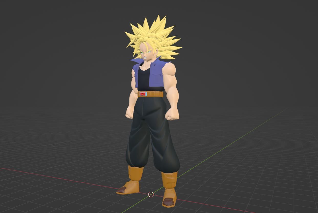 SSJ Trunks - Dragonball 3D model_5