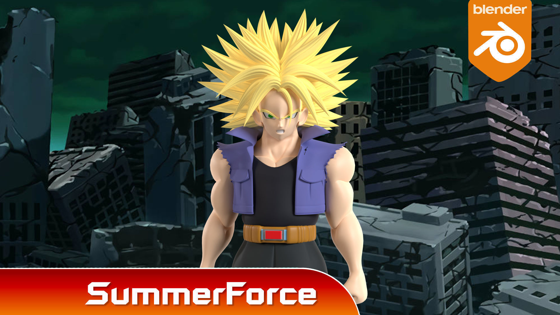 SSJ Trunks - Dragonball 3D model_1