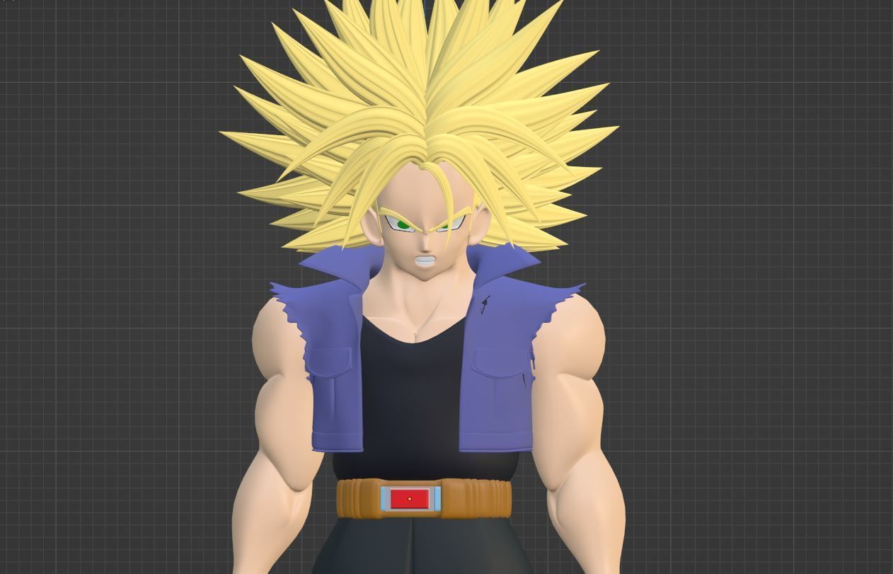 SSJ Trunks - Dragonball 3D model_8