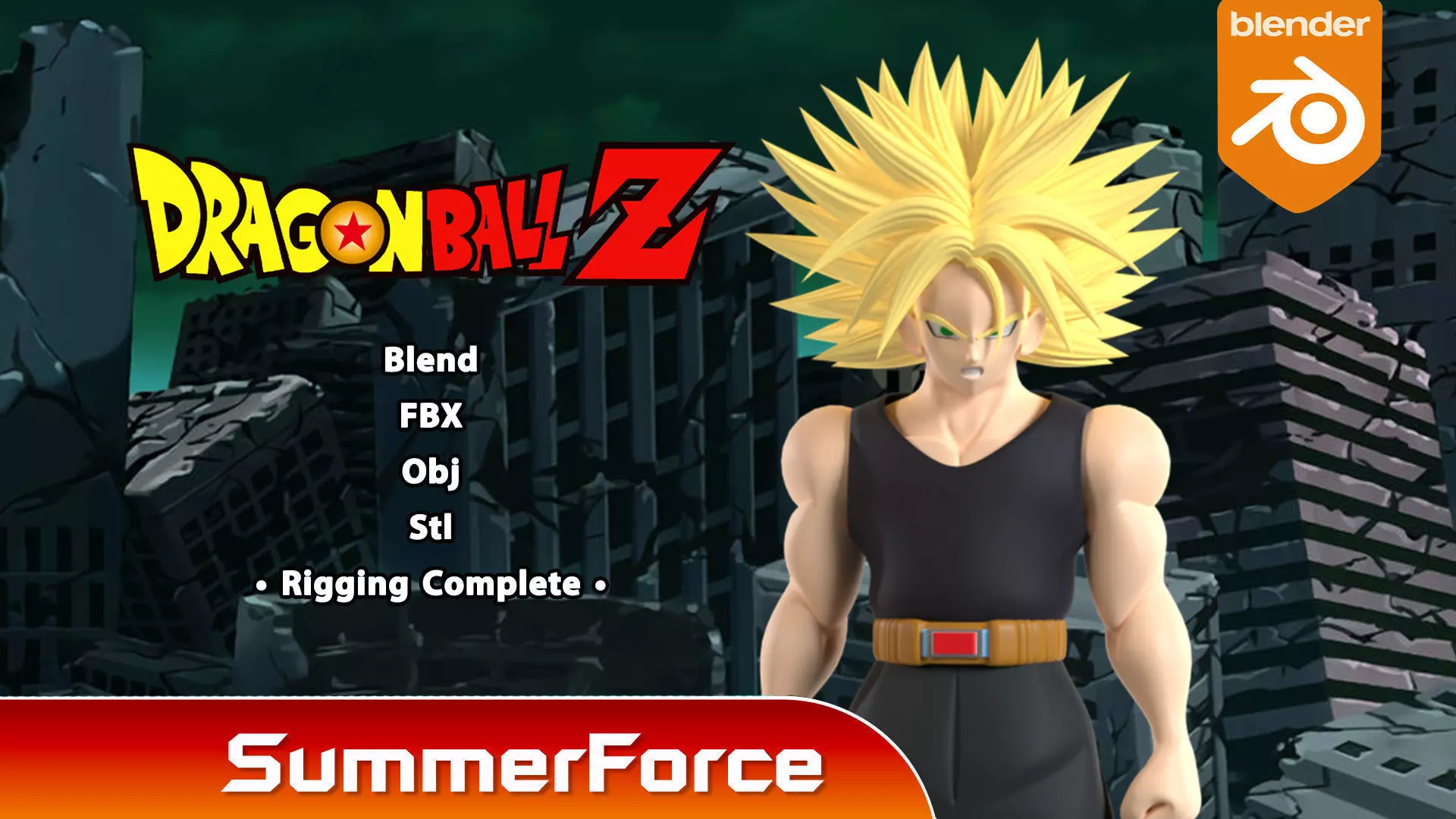 SSJ Trunks - Dragonball 3D model_0