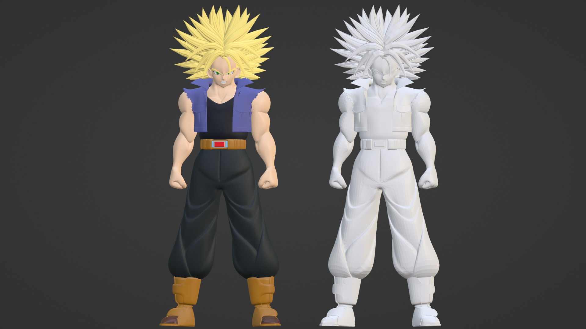 SSJ Trunks - Dragonball 3D model_16