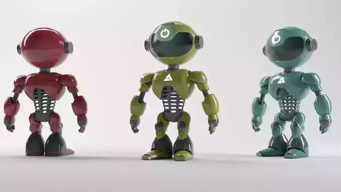 POWER ROBOT Low-poly 3D model POWER ROBOT Low-poly 3D model