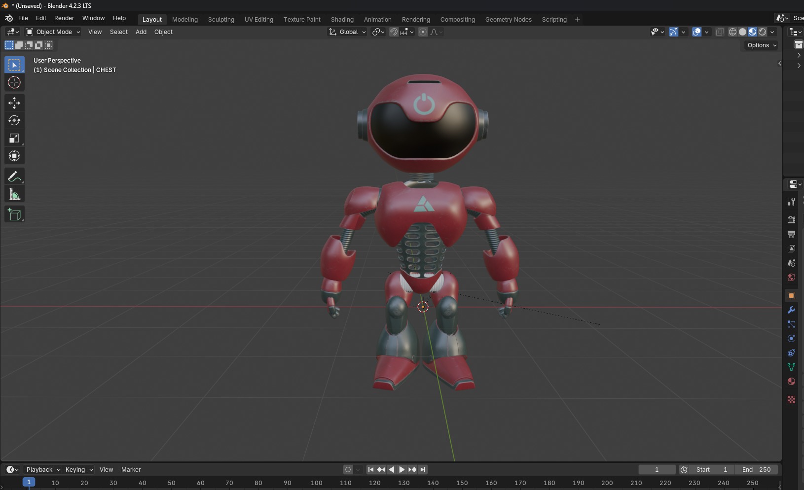 POWER ROBOT Low-poly 3D model_9