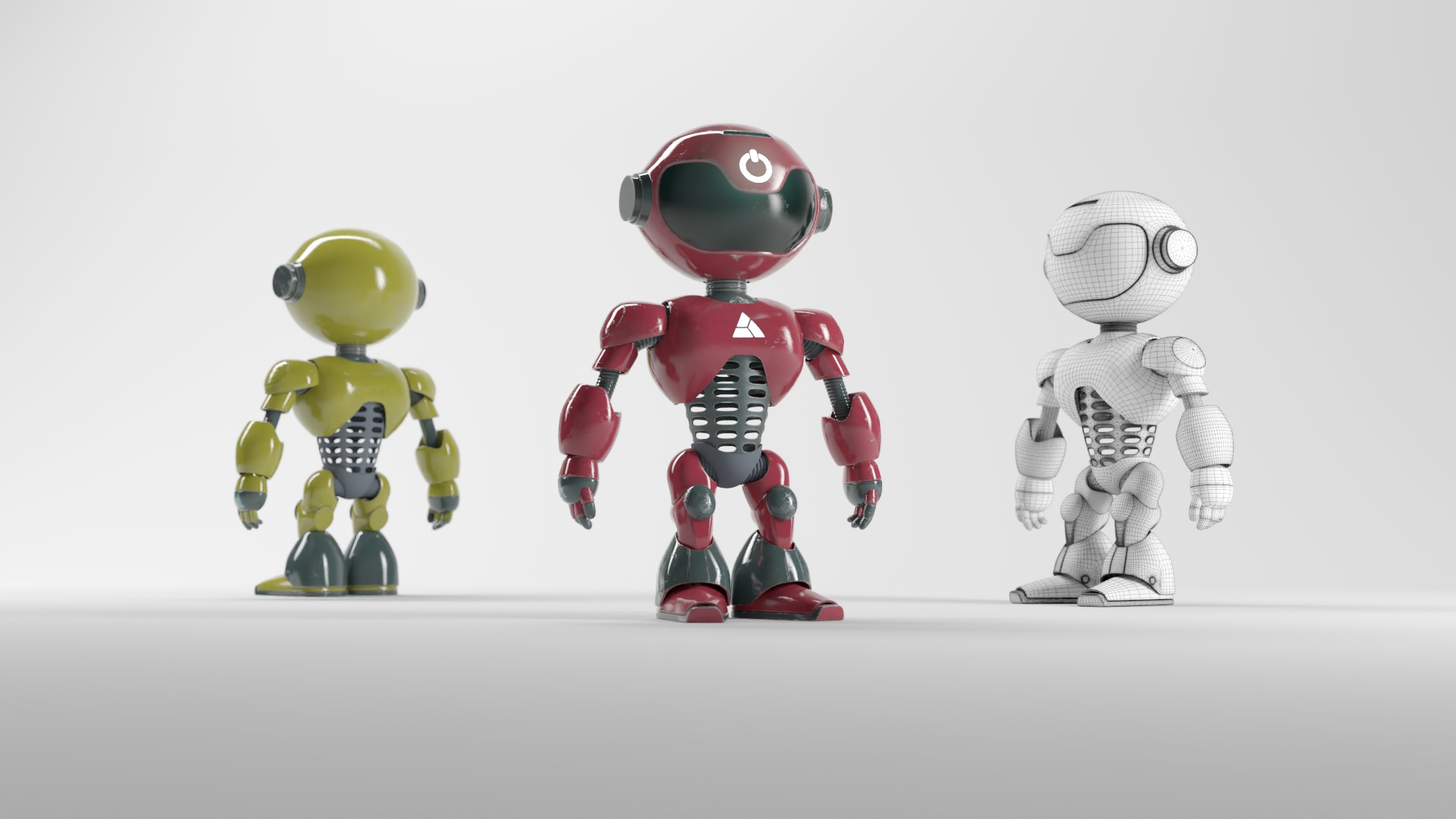 POWER ROBOT Low-poly 3D model_1