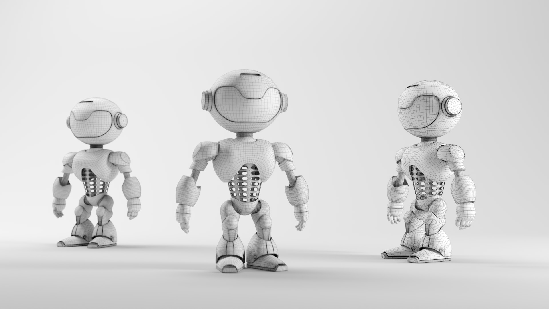 POWER ROBOT Low-poly 3D model_3