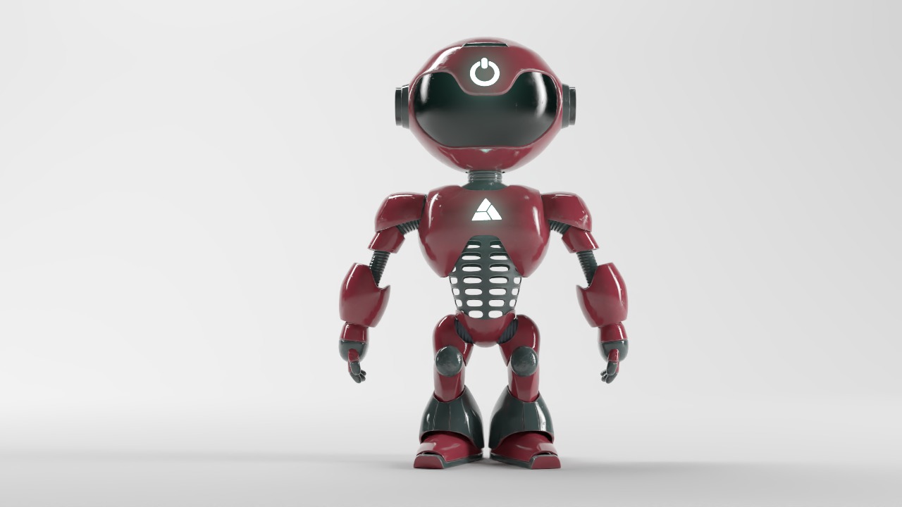 POWER ROBOT Low-poly 3D model_4