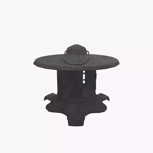 Medieval Torch V17 Low-poly 3D model