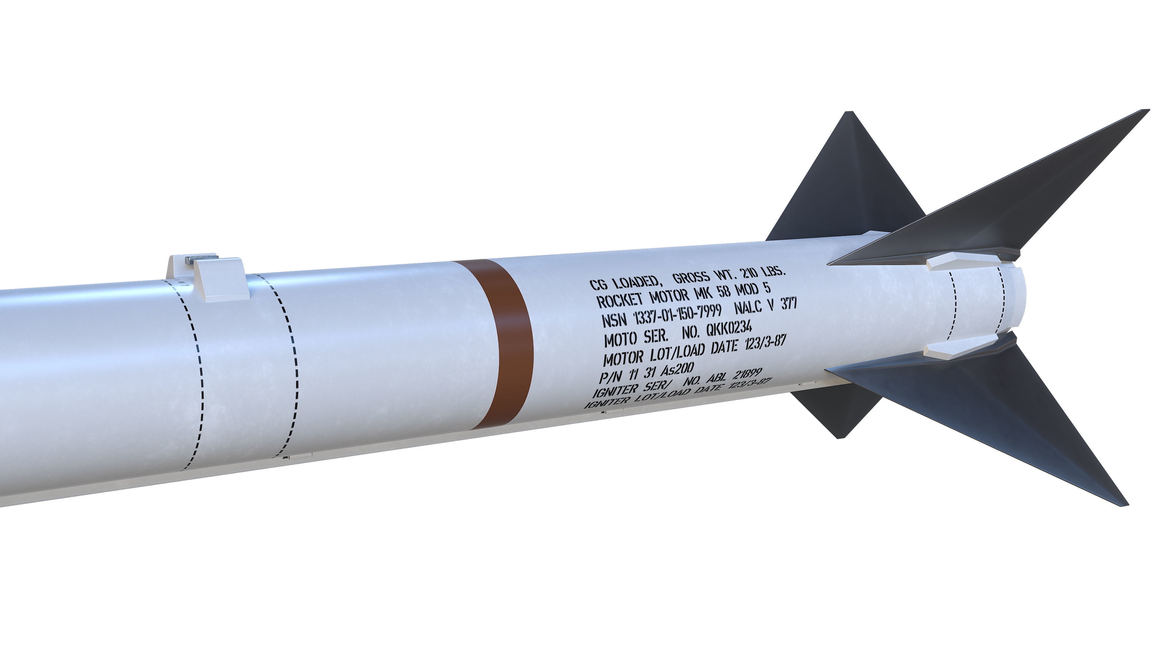 AIM-7 Sparrow 3D model_11