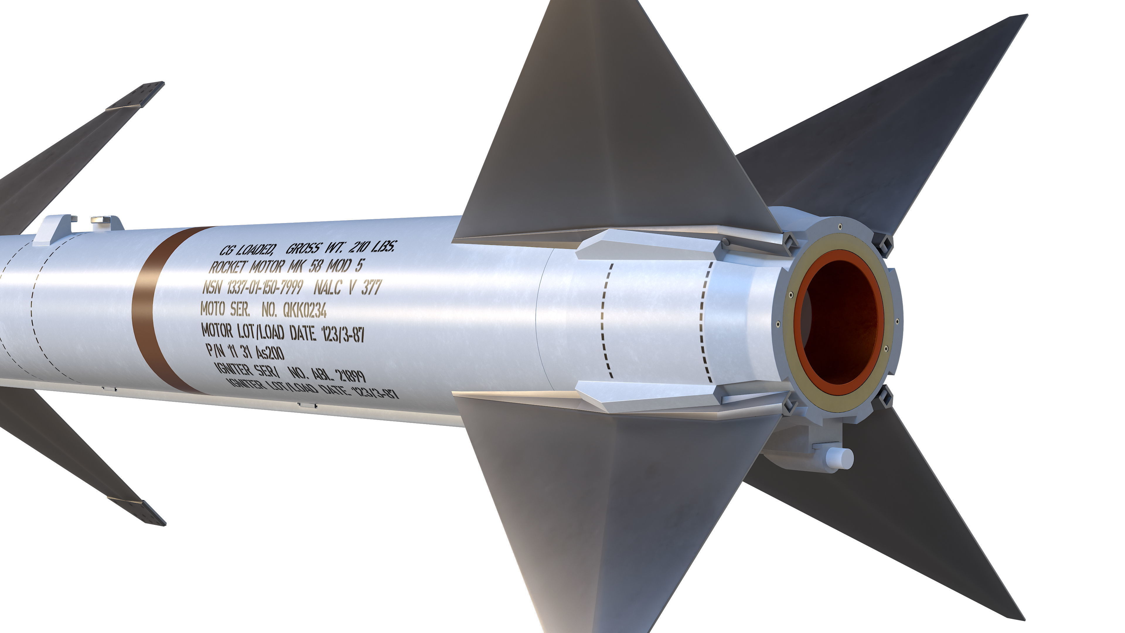 AIM-7 Sparrow 3D model_12
