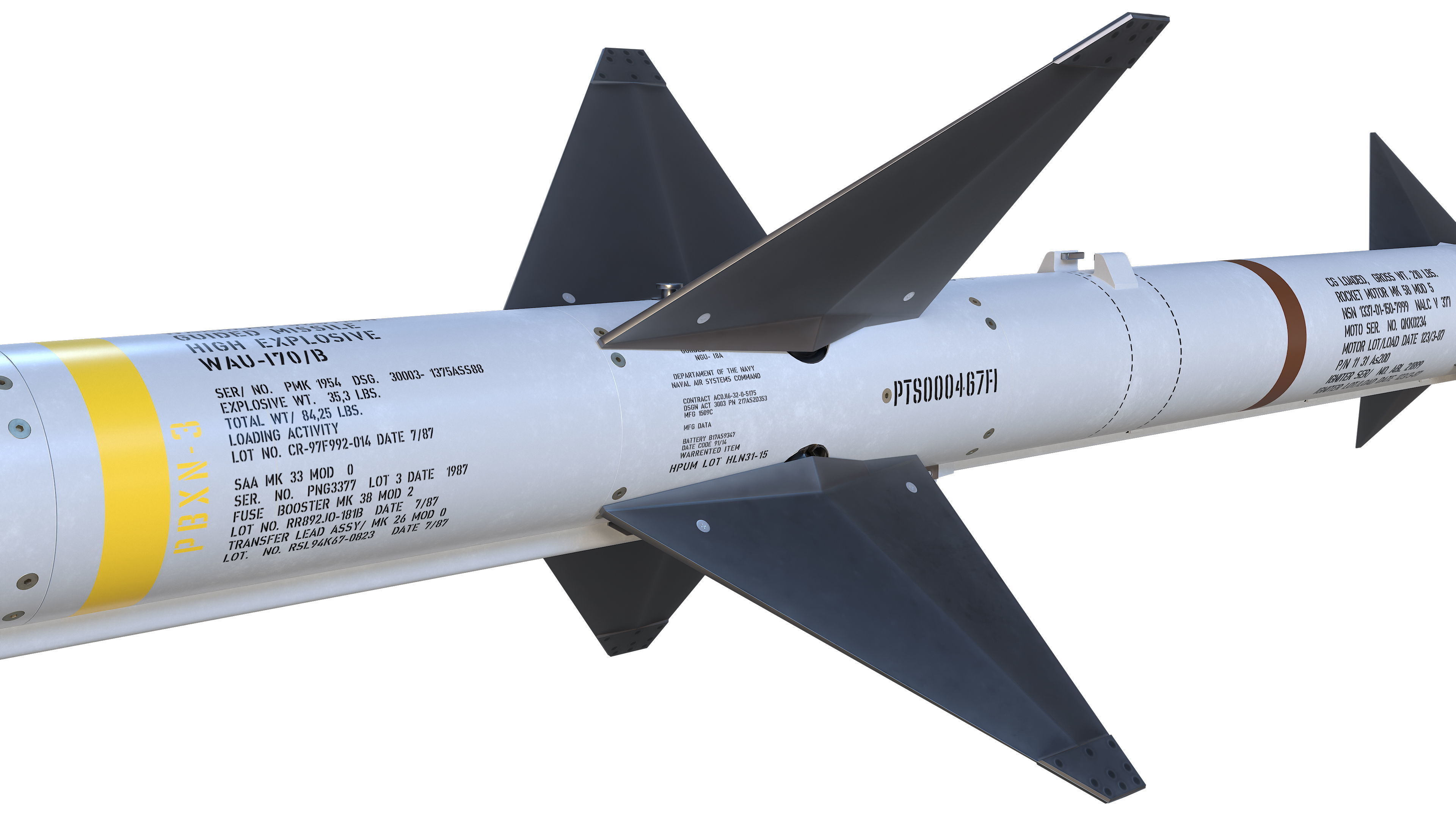 AIM-7 Sparrow 3D model_10