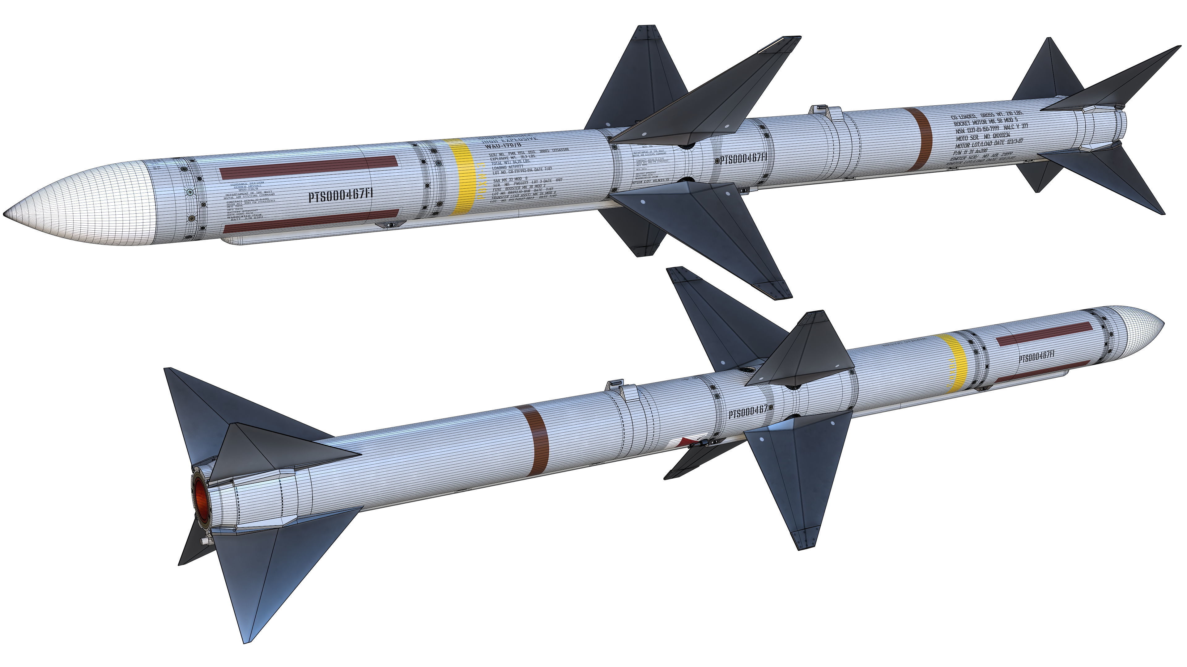 AIM-7 Sparrow 3D model_15