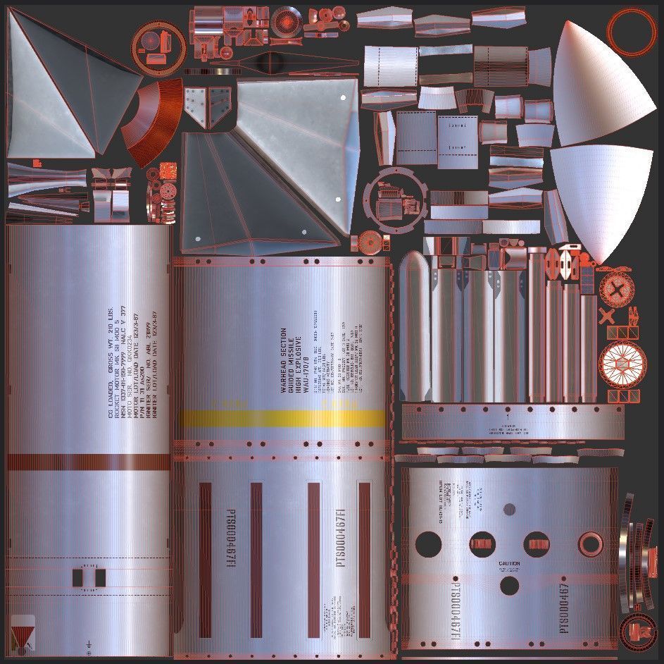 AIM-7 Sparrow 3D model_16