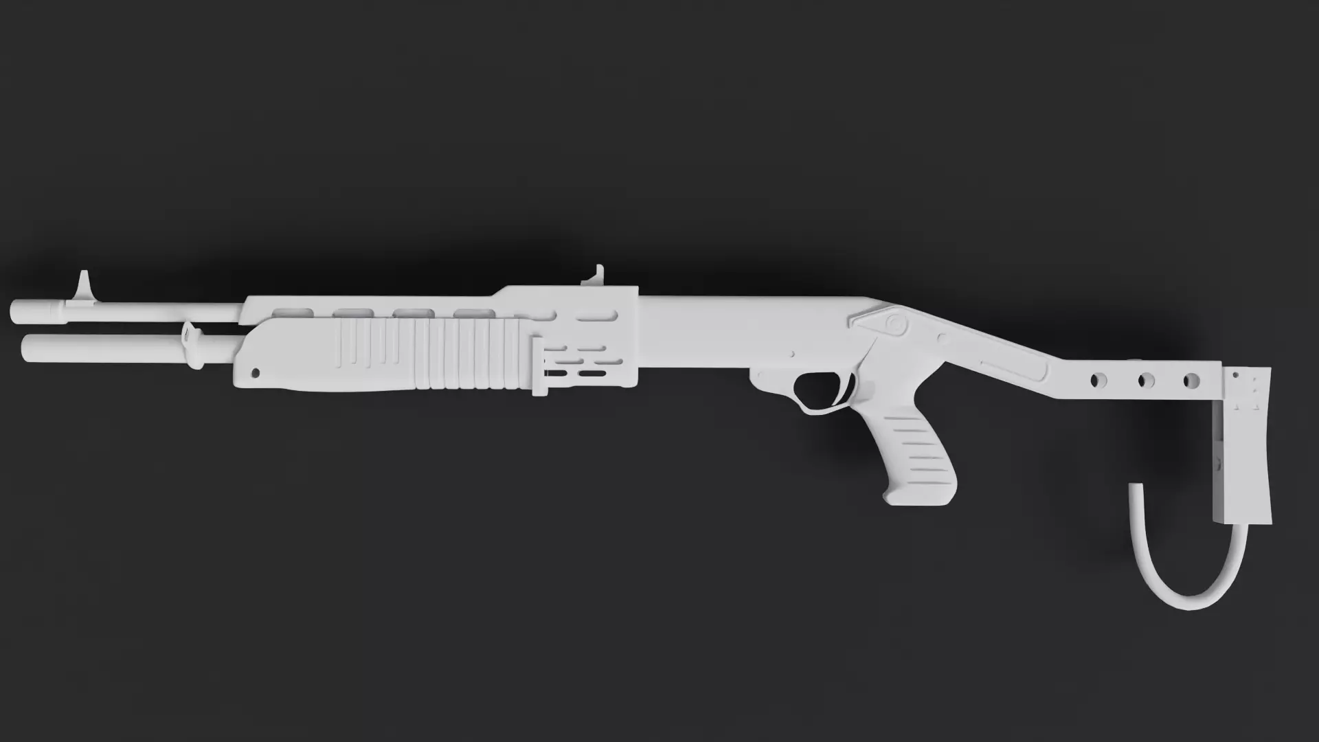 Sub-D Model Spas-12 No Textures 3D model_0