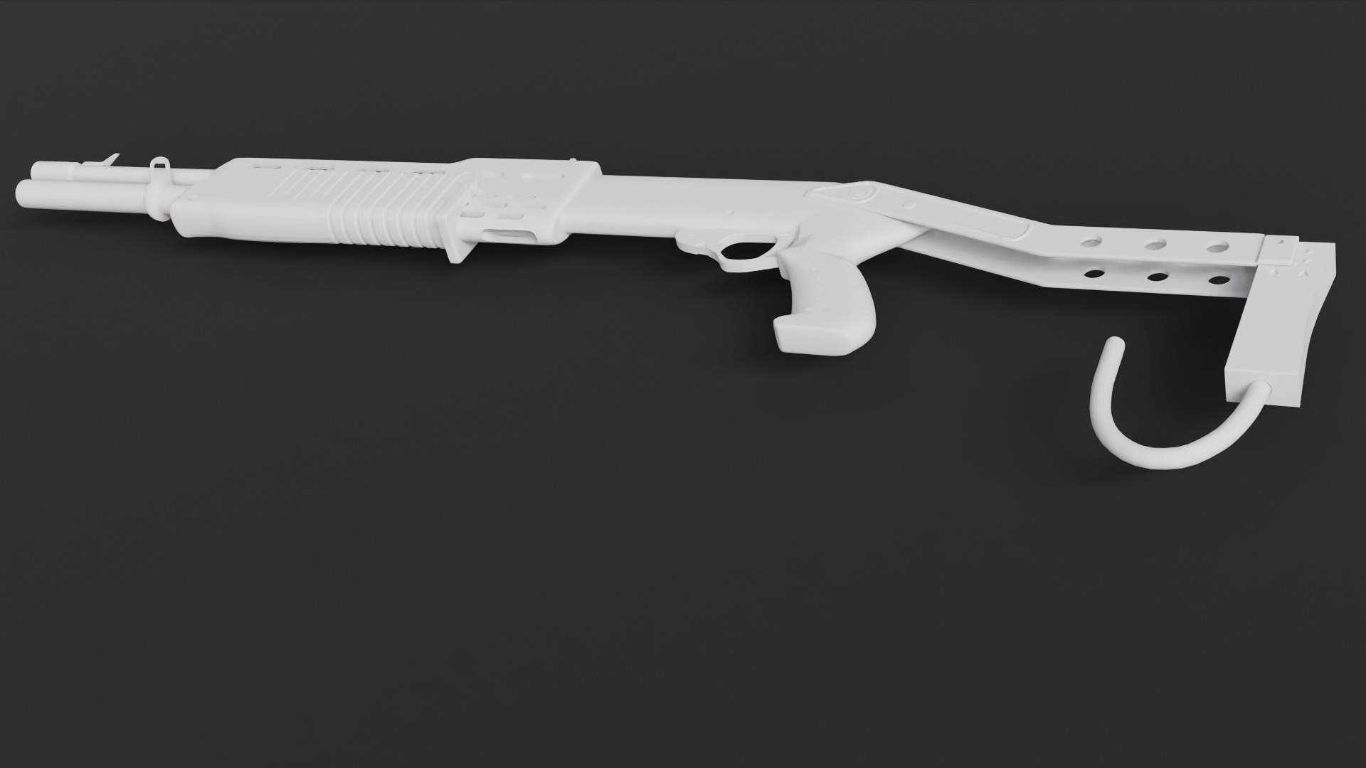 Sub-D Model Spas-12 No Textures 3D model_2