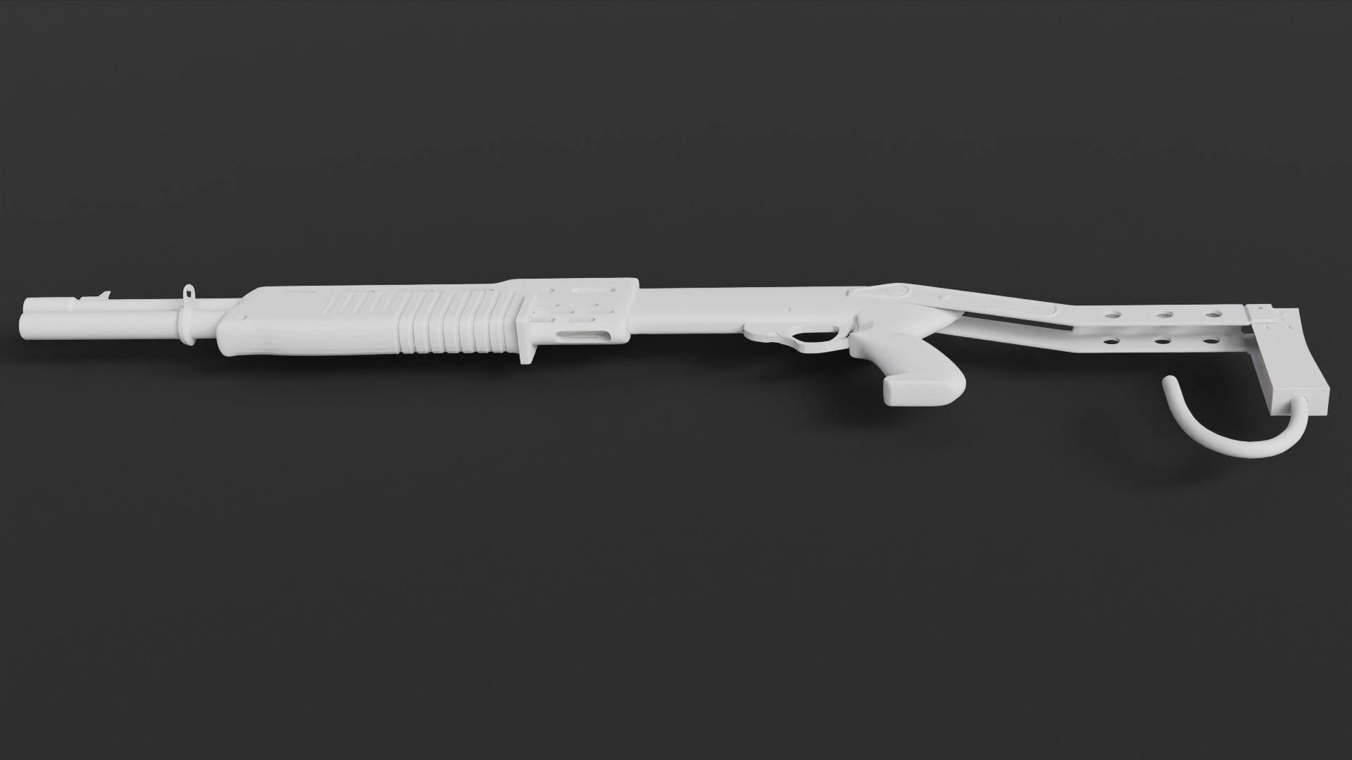 Sub-D Model Spas-12 No Textures 3D model_3