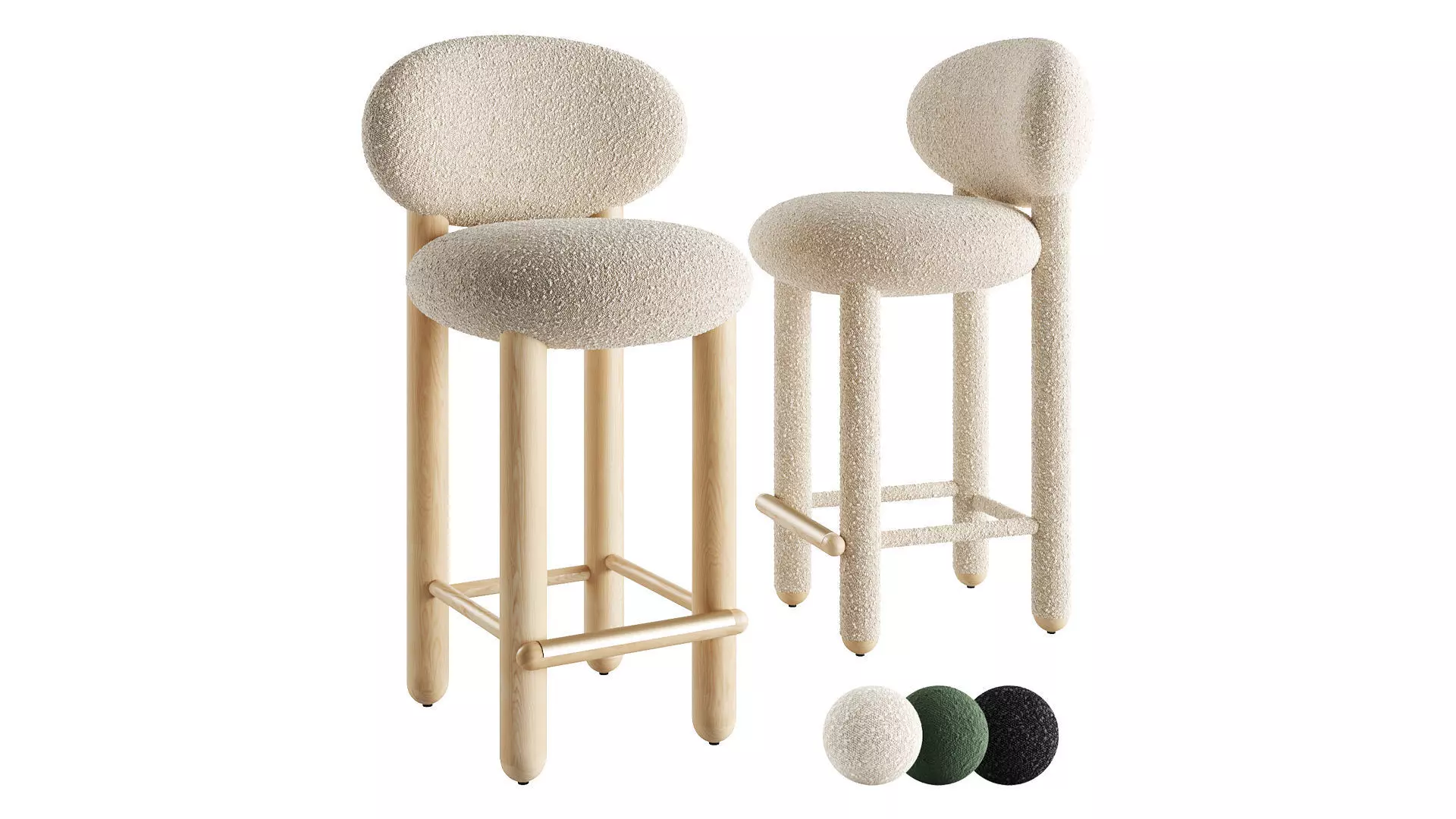 Flock Bar Chairs by NOOM 3D model
