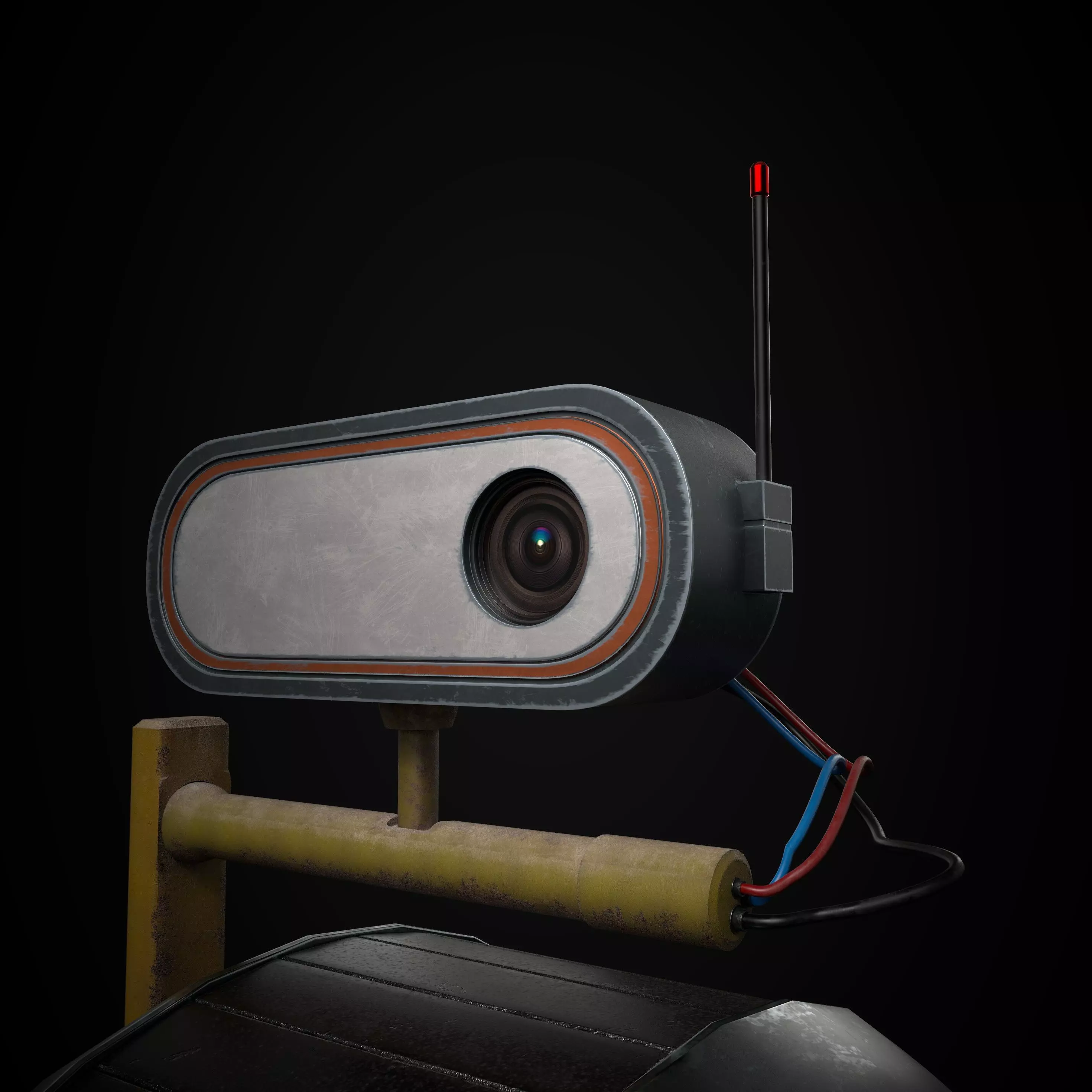 Robot on one wheel 3D model_0