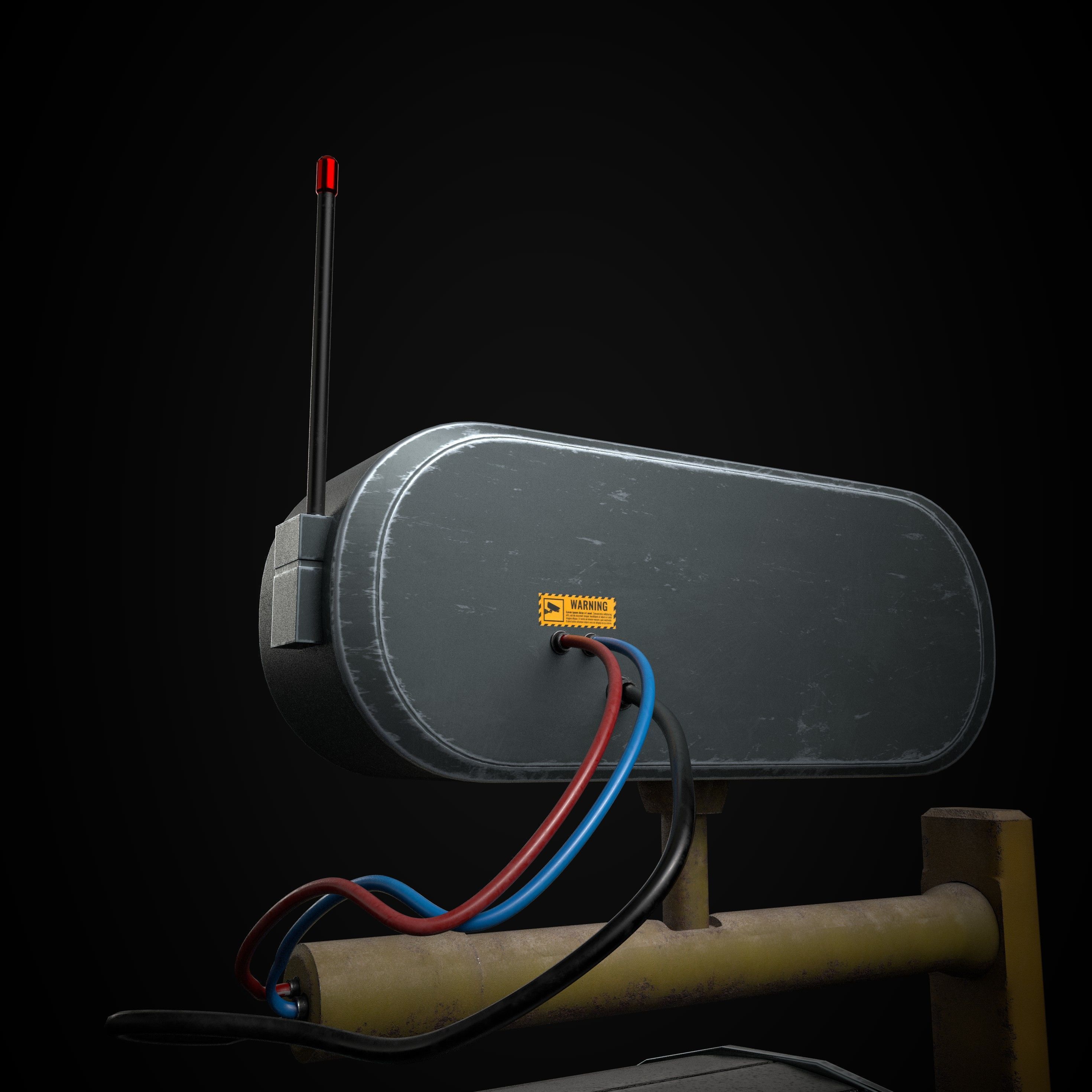 Robot on one wheel 3D model_4