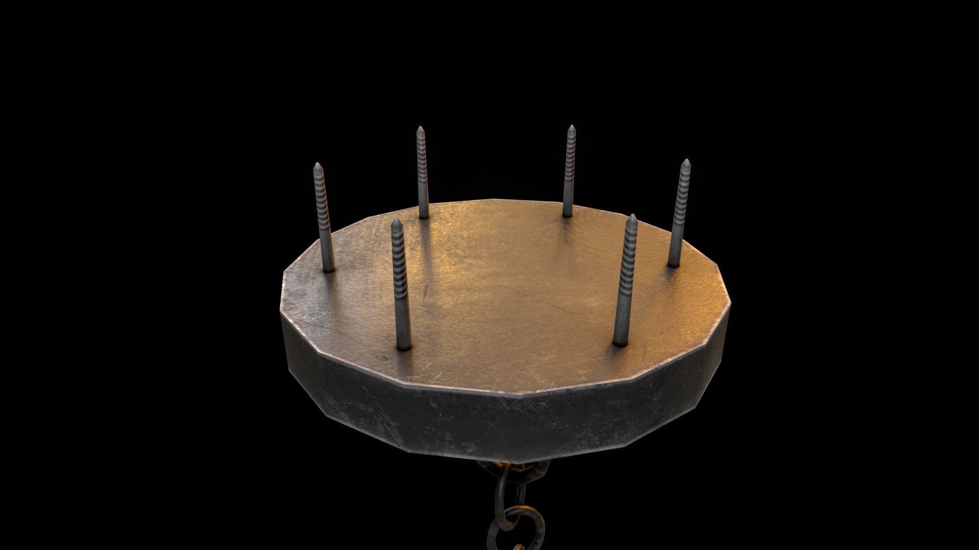 Wagon Wheel Chandelier 02 Low-poly 3D model_16