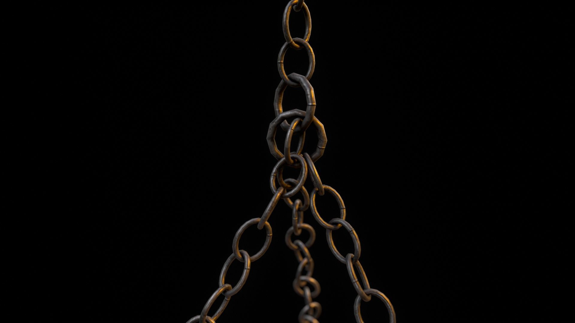 Wagon Wheel Chandelier 02 Low-poly 3D model_15