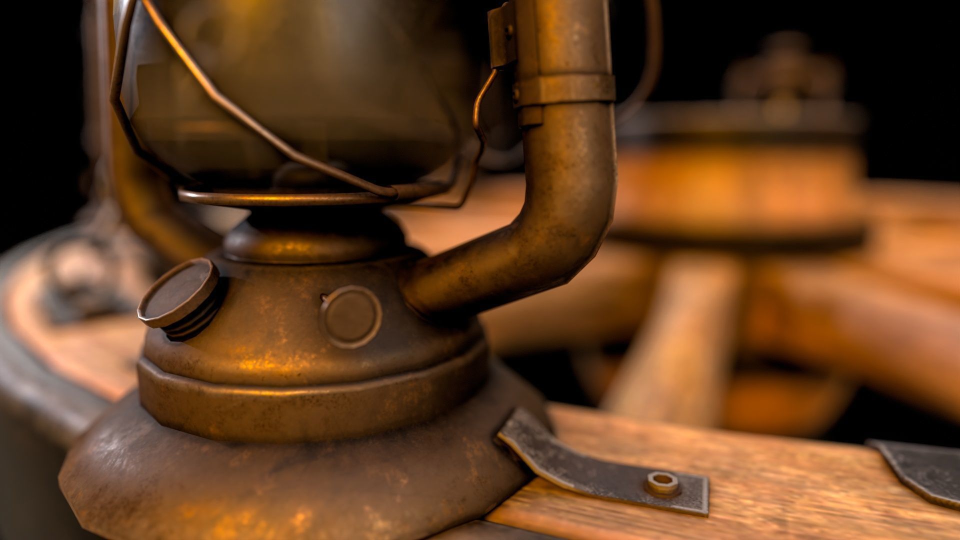 Wagon Wheel Chandelier 02 Low-poly 3D model_13