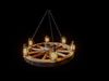 Wagon Wheel Chandelier 02 Low-poly 3D model_1