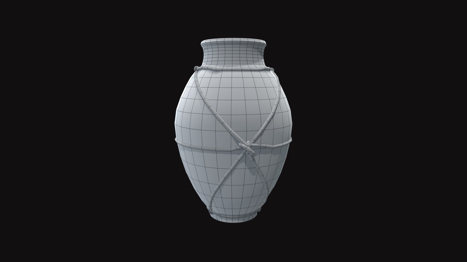 Terracotta Vase Low-poly 3D model_10